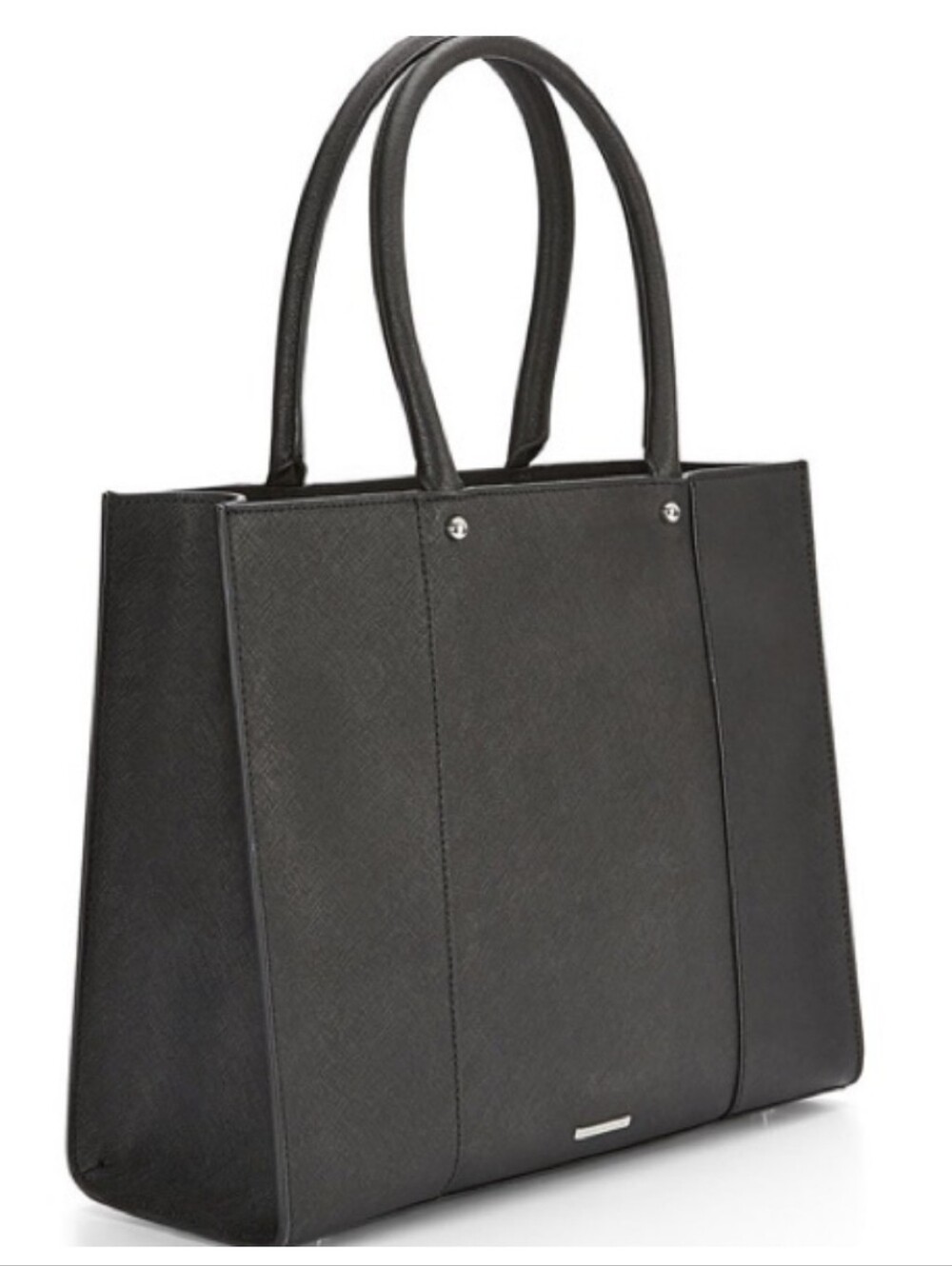 Rebecca Minkoff MAB Black Large Tote Bag Saffiano Leather